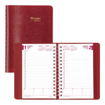Brownline Essential 12-Month Daily Diary 2027, Twin Wire, Red, English, 8"x5"