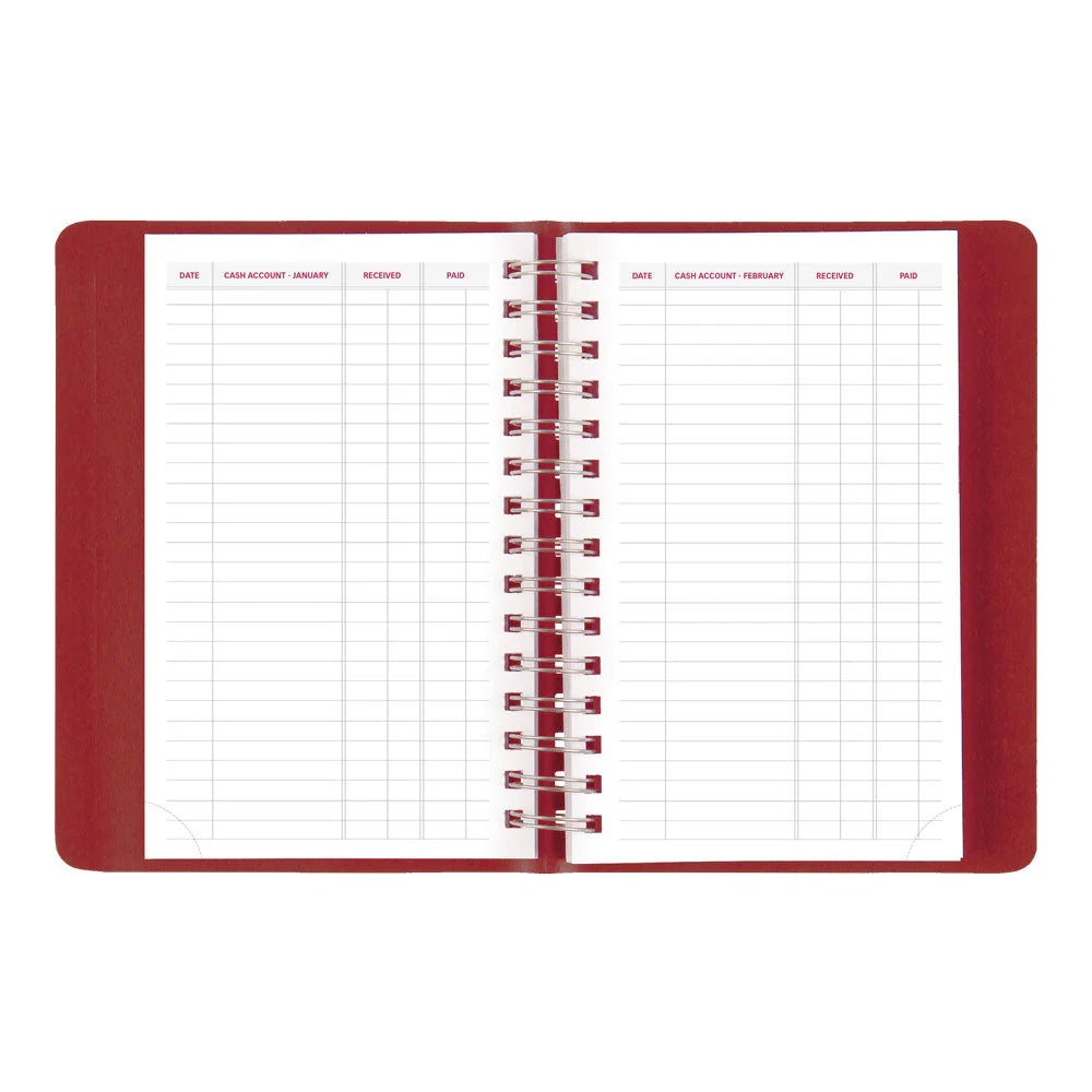 Brownline Essential 12-Month Daily Diary 2027, Twin Wire, Red, English, 8"x5"