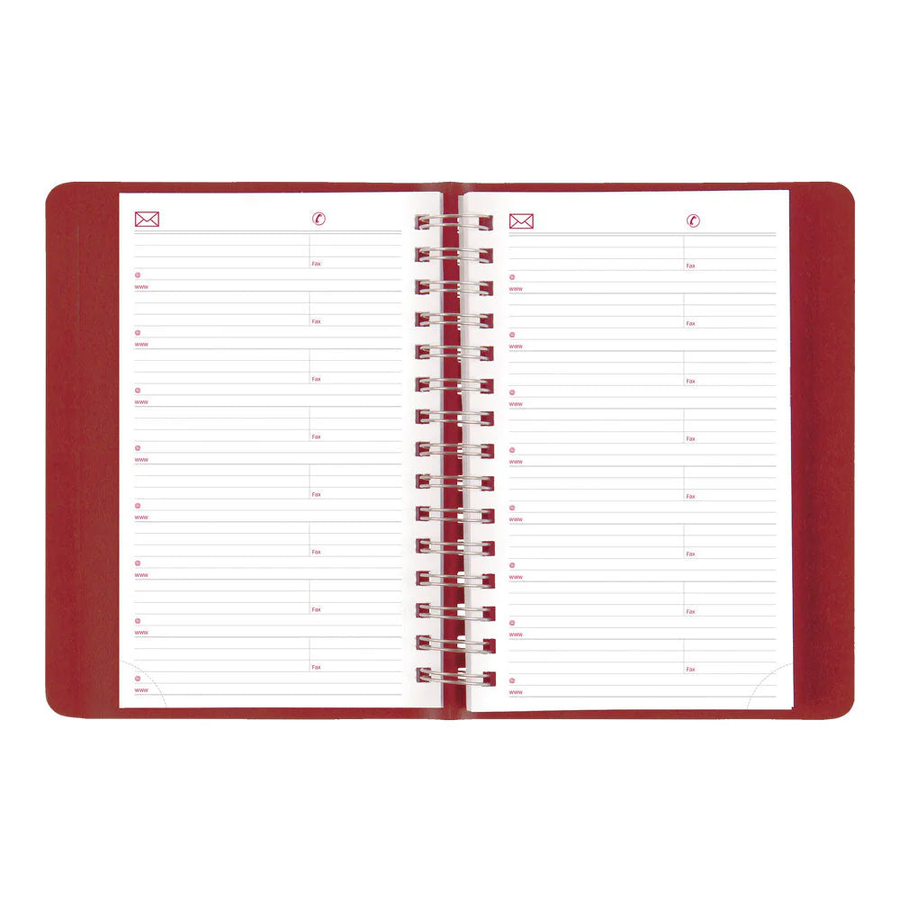 Brownline Essential 12-Month Daily Diary 2027, Twin Wire, Red, English, 8"x5"