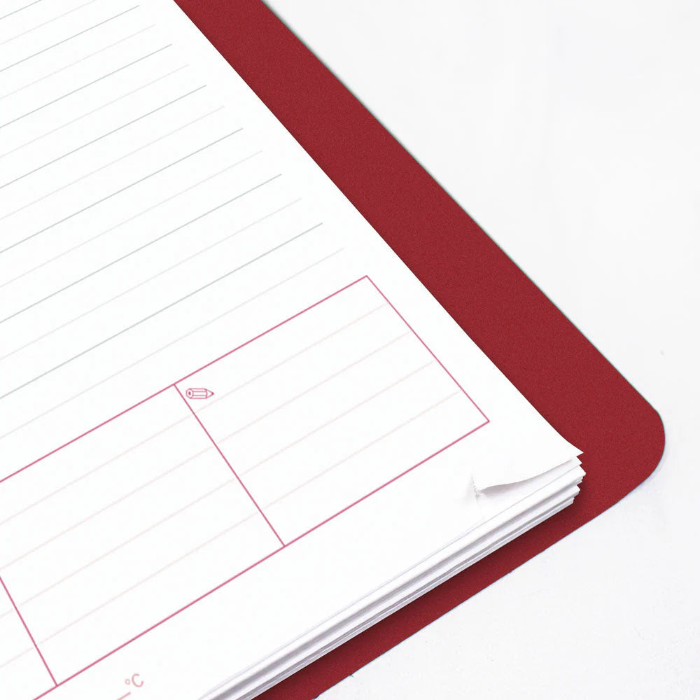 Brownline Essential 12-Month Daily Diary 2027, Twin Wire, Red, English, 8"x5"