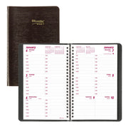 Brownline Essential Weekly Appointment Book 2027, Hourly 7AM–6PM, English, Black, 8"x5"
