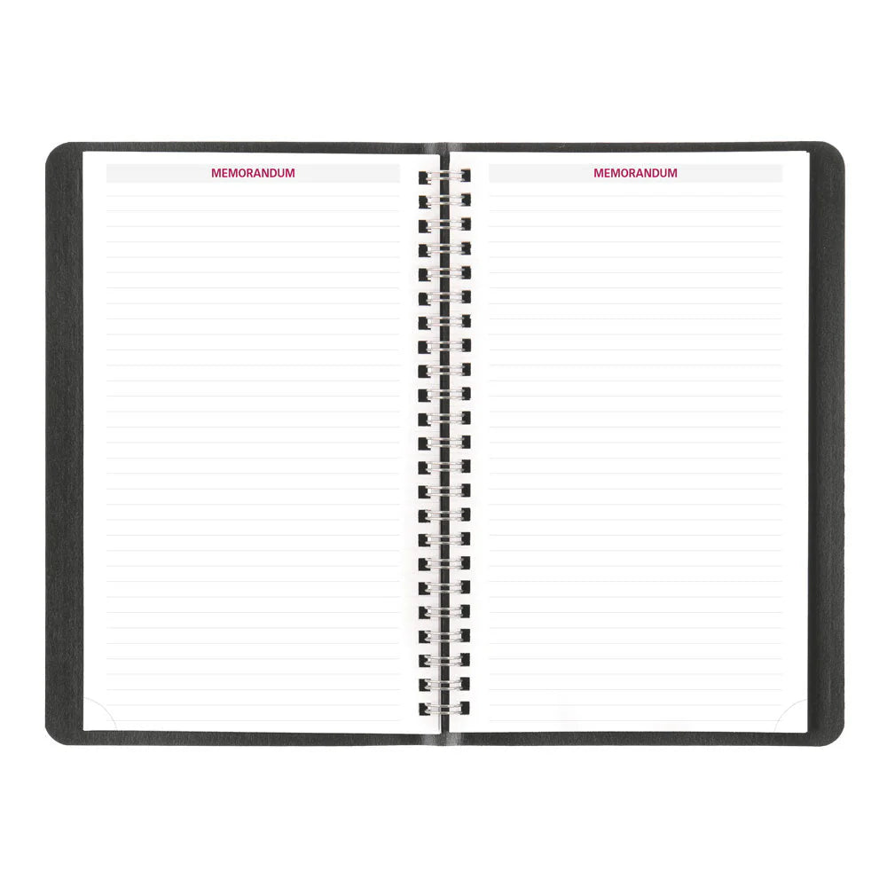Brownline Essential Weekly Appointment Book 2027, Hourly 7AM–6PM, English, Black, 8"x5"