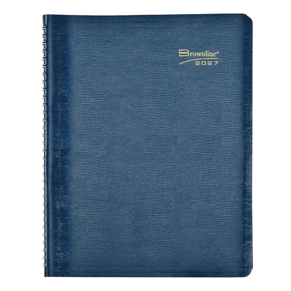 Brownline Essential 12-Month Weekly Diary 2027, 15-Min Appointments, English, Blue, 11"x8.5"