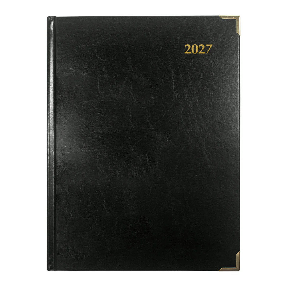 Agenda journalier de direction Brownline, 10-7/8" x 7-5/8", trilingue, noir