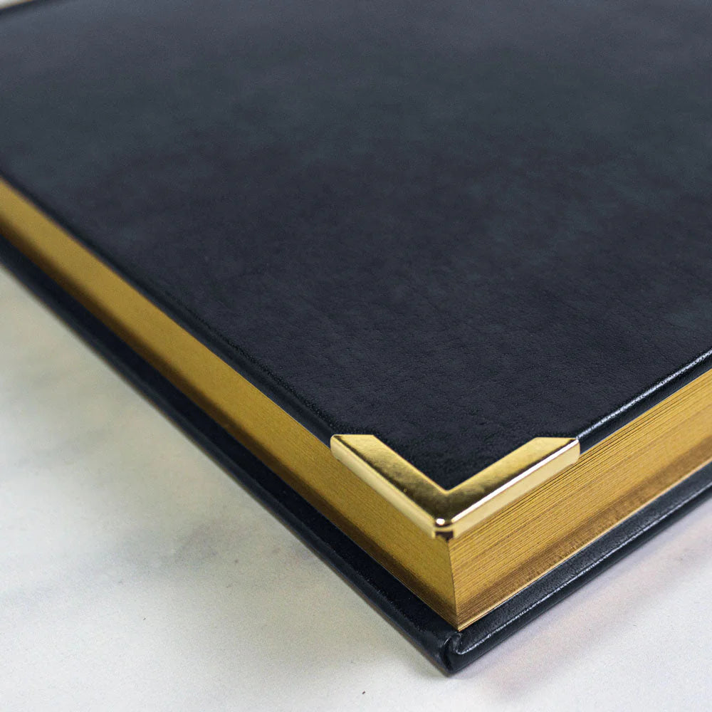 Brownline Executive 12-Month Daily Planner 2027, Trilingual, Bonded Leather, Black, 10-7/8"x7-5/8"