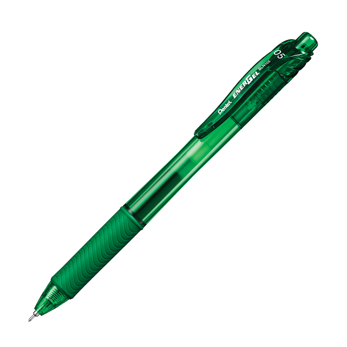 Pentel EnerGel-X Retractable Gel Pen 0.5 mm Needle Green (PENBLN105D)