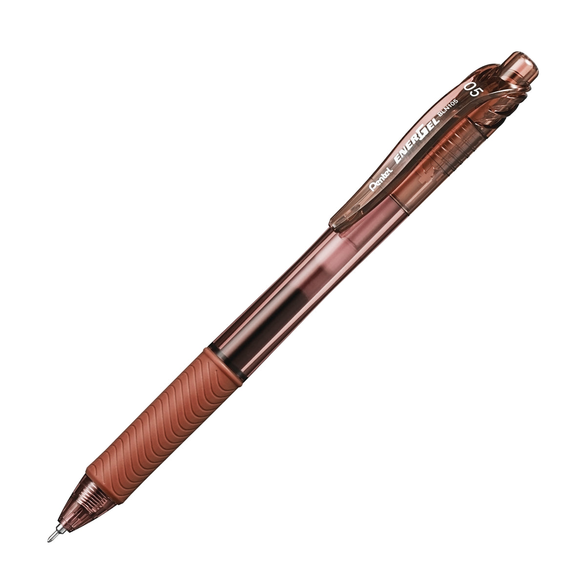 Pentel EnerGel-X Retractable Gel Pen 0.5 mm Needle Brown (PENBLN105E)