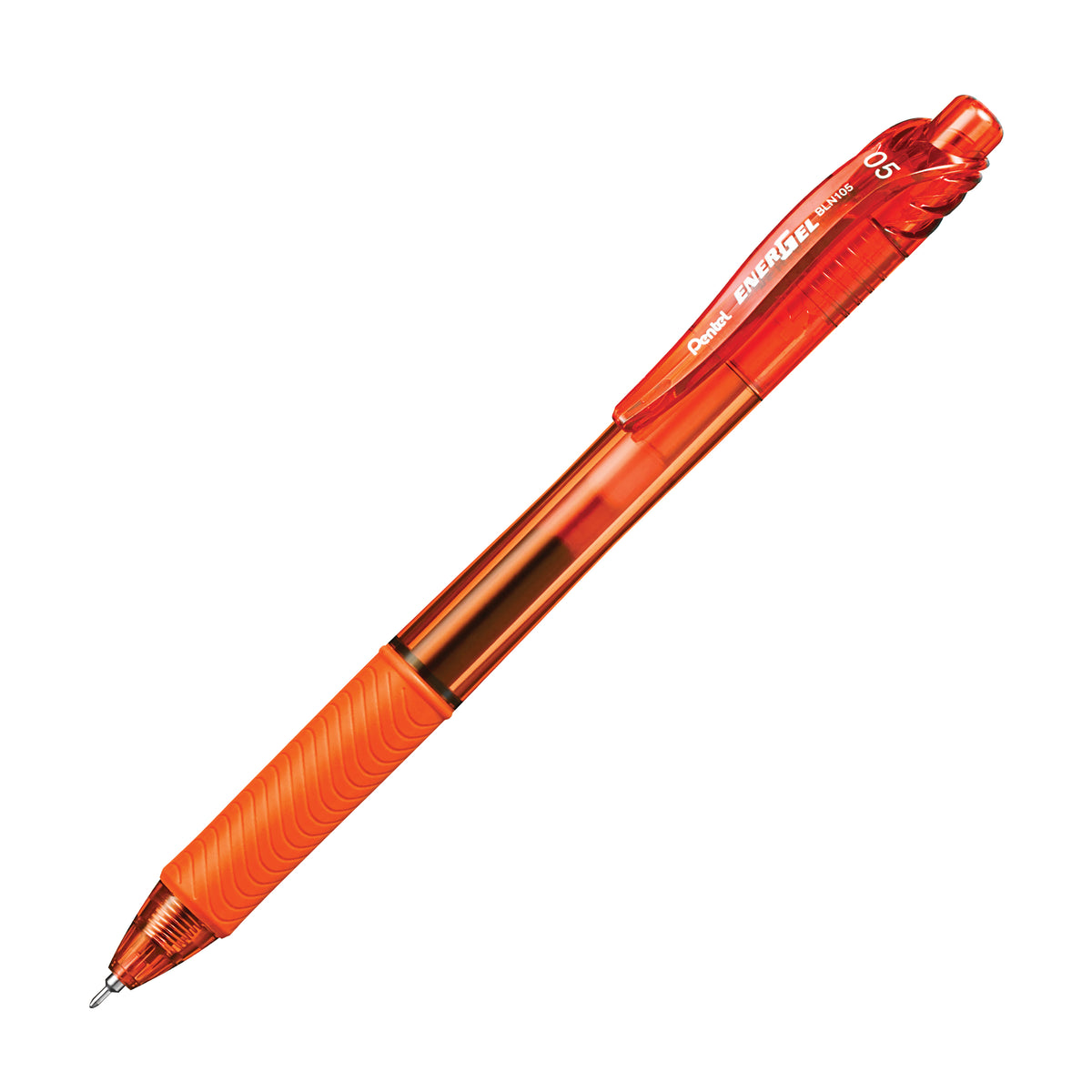 Pentel EnerGel-X Retractable Gel Pen 0.5 mm Needle Orange (PENBLN105F)