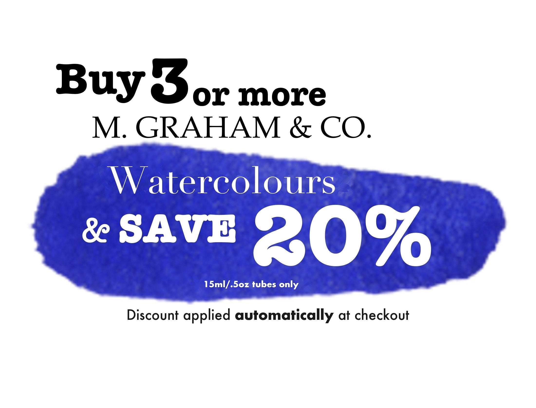 Buy 3 or more M. Graham watercolours and save 20% - discount applied automatically at checkout