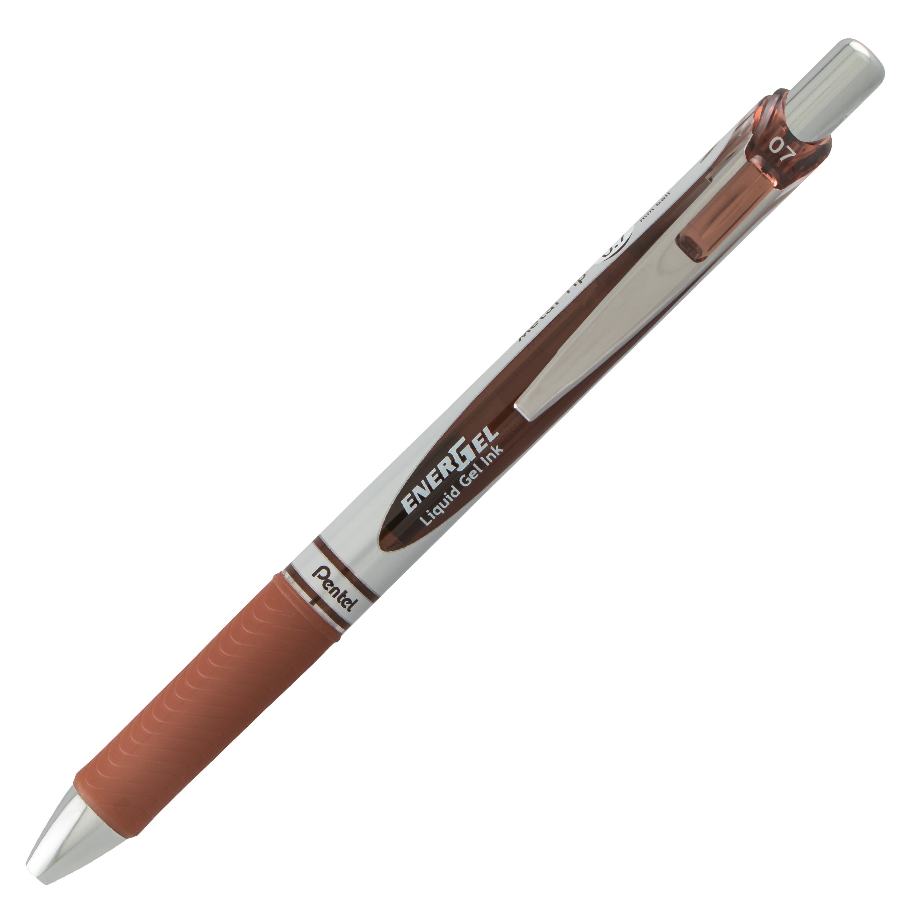 Pentel EnerGel retractable gel pen 0.7mm brown