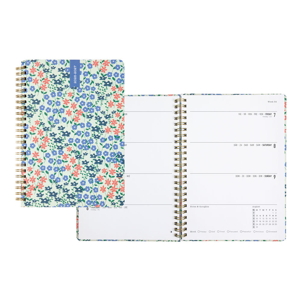 Letts Spring Valley A5 18-Month Week-to-View Planner June 2025–Jan 2027