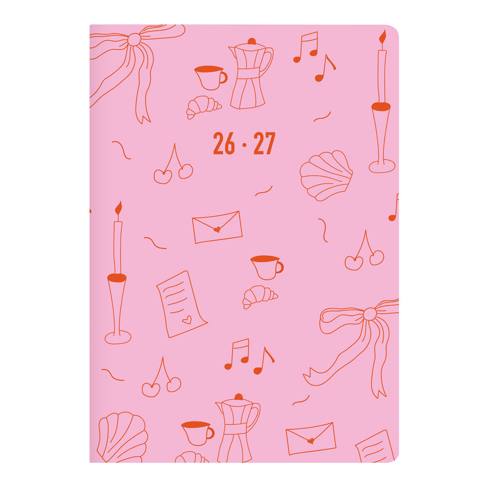 Letts Little Joys A5 Academic Week-to-View Planner 2026–2027 Pink