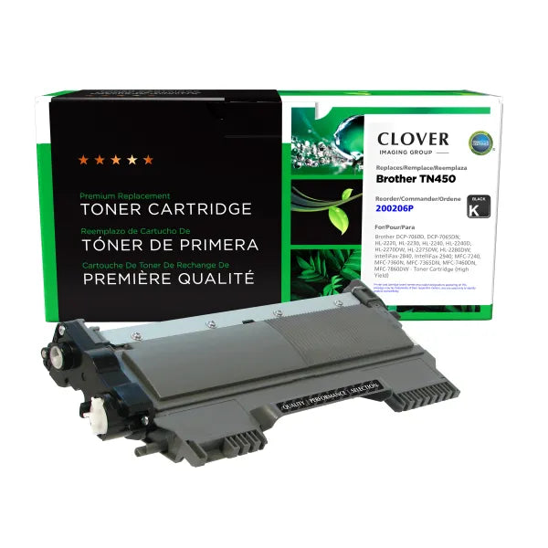 Clover Remanufactured TN450 Black Laser Cartridge 200206P