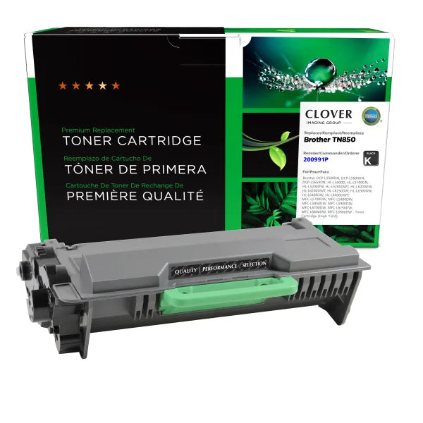 Brother TN850 Toner Black (8,000 pages) - Clover Remanufactured