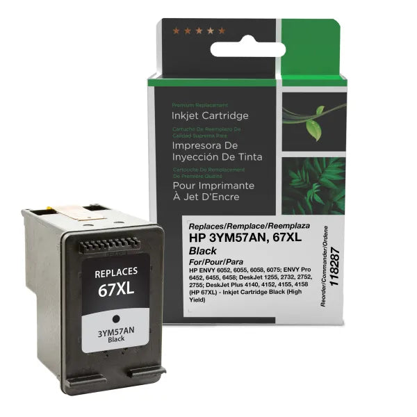 Clover Remanufactured HP 67XL Black Inkjet Cartridge 3YM57AN140