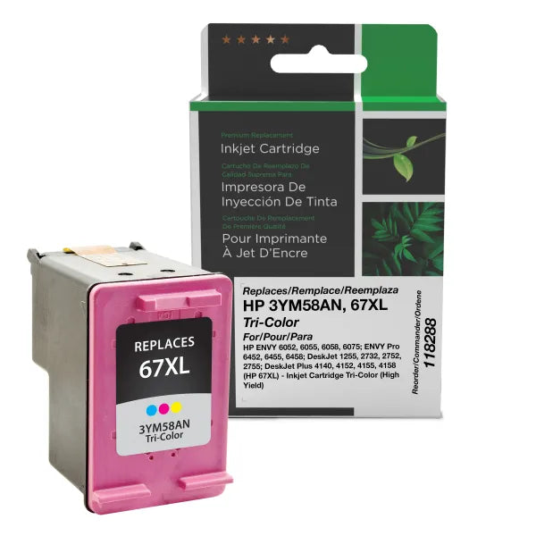Clover Remanufactured HP 67XL Colour Cartridge 3Ym58AN
