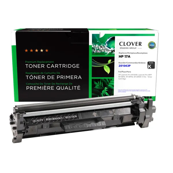 Clover Remanufactured CF217A Black Toner Cartridge 201043P