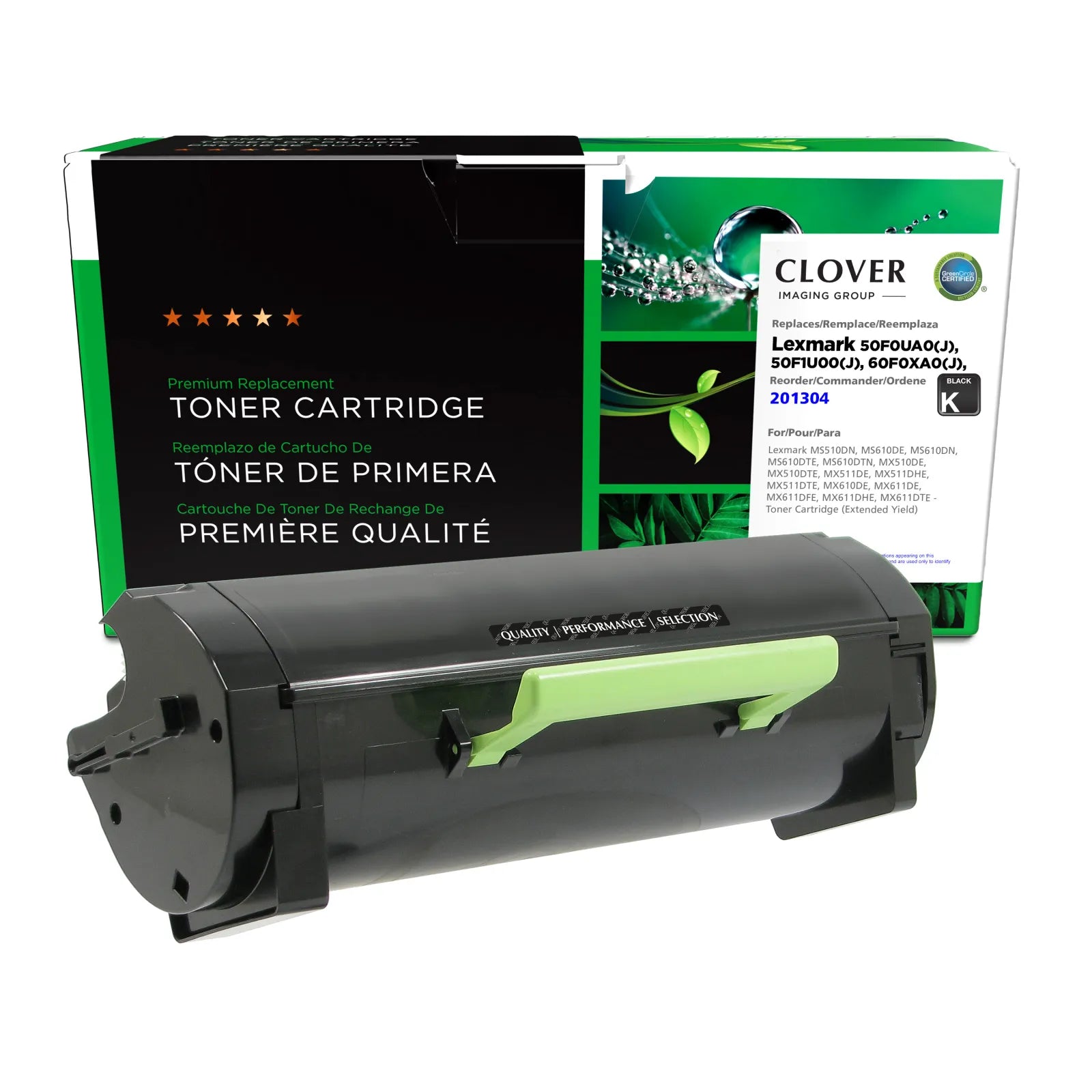 Clover Remanufactured Toner – Lexmark MS/MX510/610, Black 25K