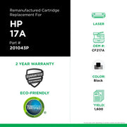 Clover Remanufactured CF217A Black Toner Cartridge 201043P