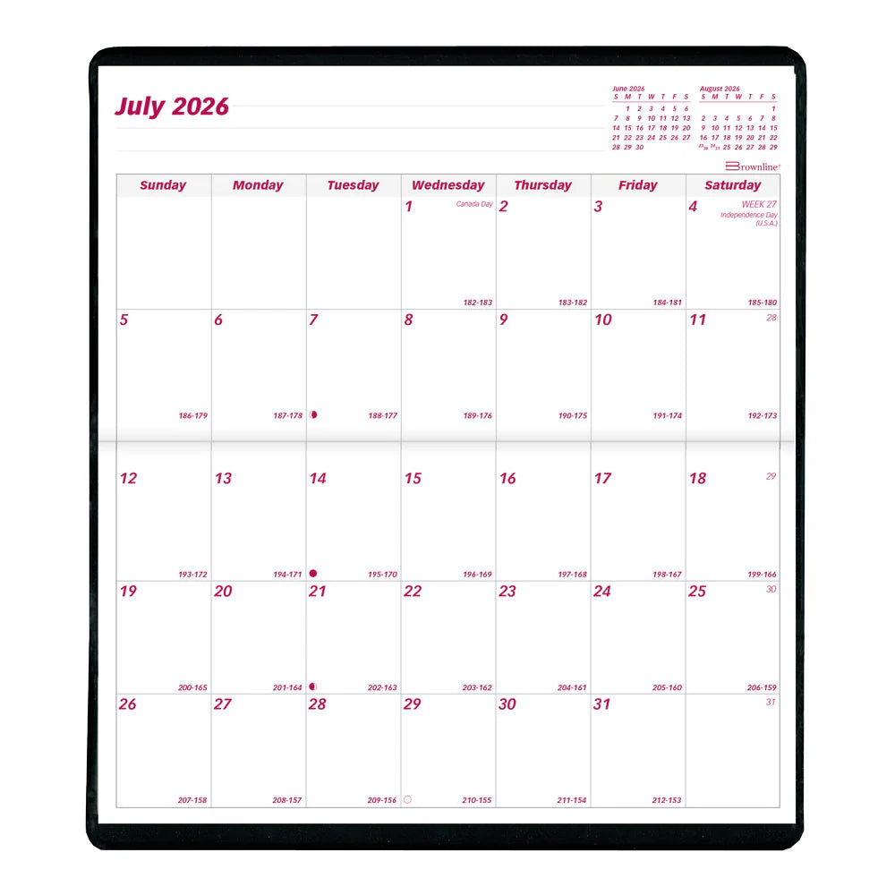 Agenda de poche essentiel Blueline 18 mois juillet 2026-décembre 2027 Assorti