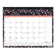 Blueline Blossom 18-Month Academic Desk Pad Calendar July 2026–Dec 2027