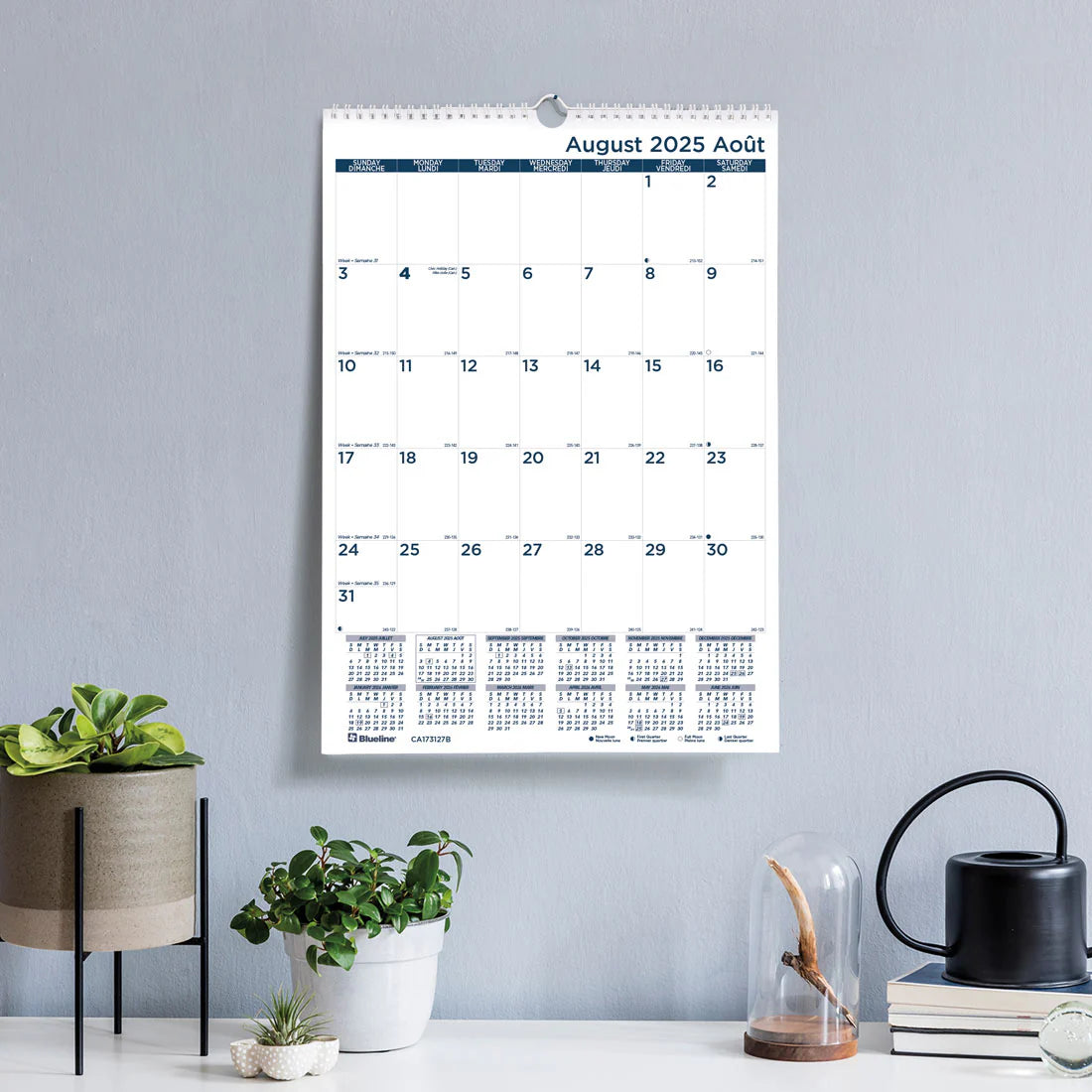 Academic Wall Calendar 12 x 17
