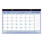 Blueline 13-Month Academic Monthly Desk Pad Bilingual July–July 11"x8½"
