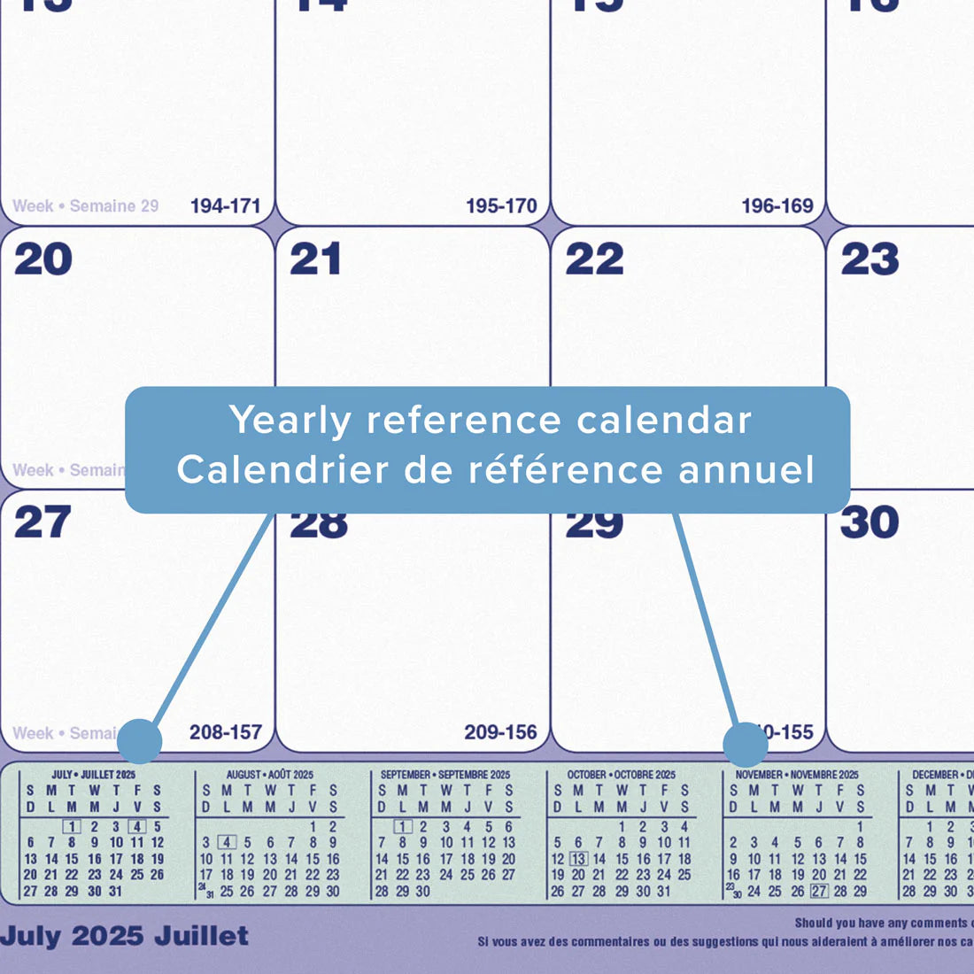 Calendar Academic Monthly Bilingual 11 X 8 1/2 2025/26