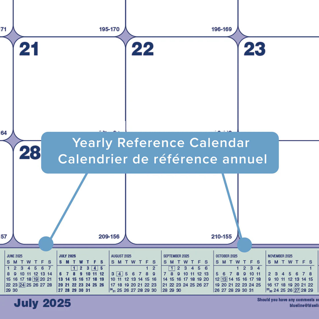 Calendar Academic 21 1/4 X 16 Monthly Desk Pad 13 Months 2025/26 CA181731