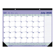 Calendrier de bureau mensuel scolaire de 13 mois Blueline, juillet-juillet, 21¼"x16"