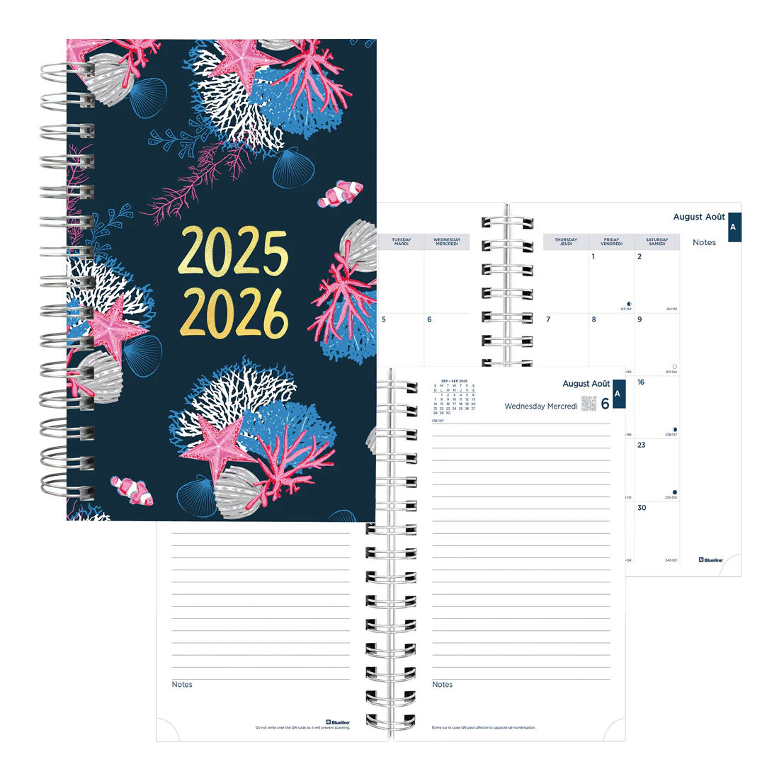 Planner Academic Daily 8 X 5 Under the sea 2025/26