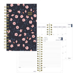 Blueline Blossom Academic Daily Planner 12-Month Aug 2026–July 2027 8"x5"