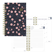 Agenda scolaire journalier Blueline Blossom 12 mois août 2026-juillet 2027 8"x5"