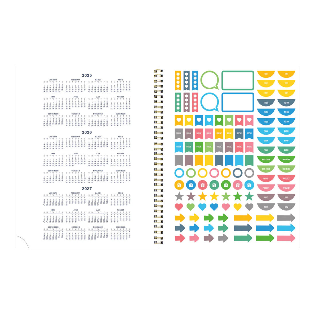 Planner Academic Monthly 11 X 8 1/2 Blossom White 2025/26