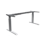 Piètement de bureau réglable en hauteur à 2 pieds Calypso - Argent