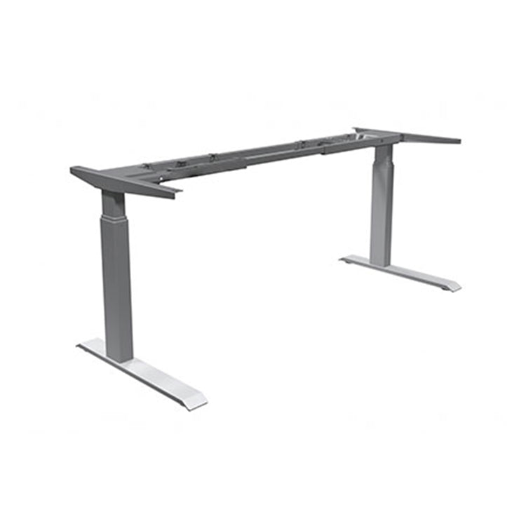Piètement de bureau réglable en hauteur à 2 pieds Calypso - Argent