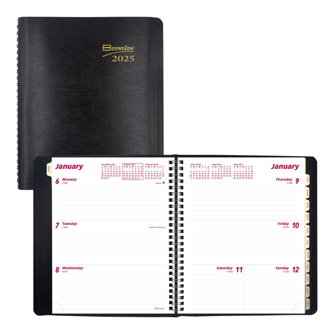 Planner Weekly Black 2026 - Brownline CB850BLK