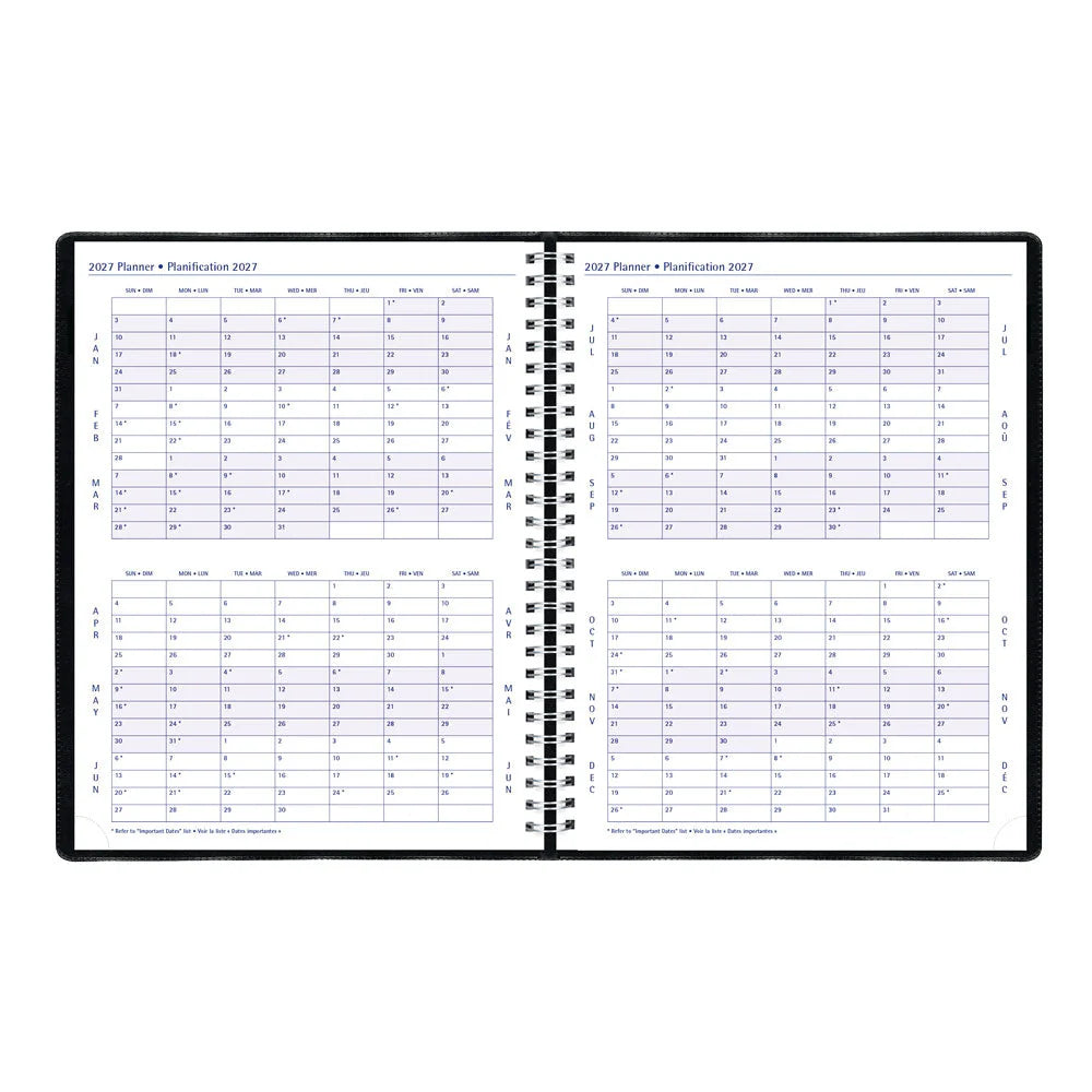 Agenda semainier timanager noir 2026 CBBM2BLK
