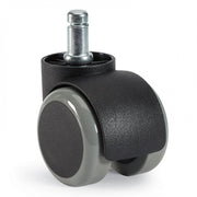 Dual Wheel Rubber Coated Casters for Hard Floors
