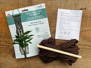 Macramé Plant Hanger Kit with Dowel / Coffee