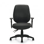Six 31 Medium Back Operator Chair - Black, Ergonomic