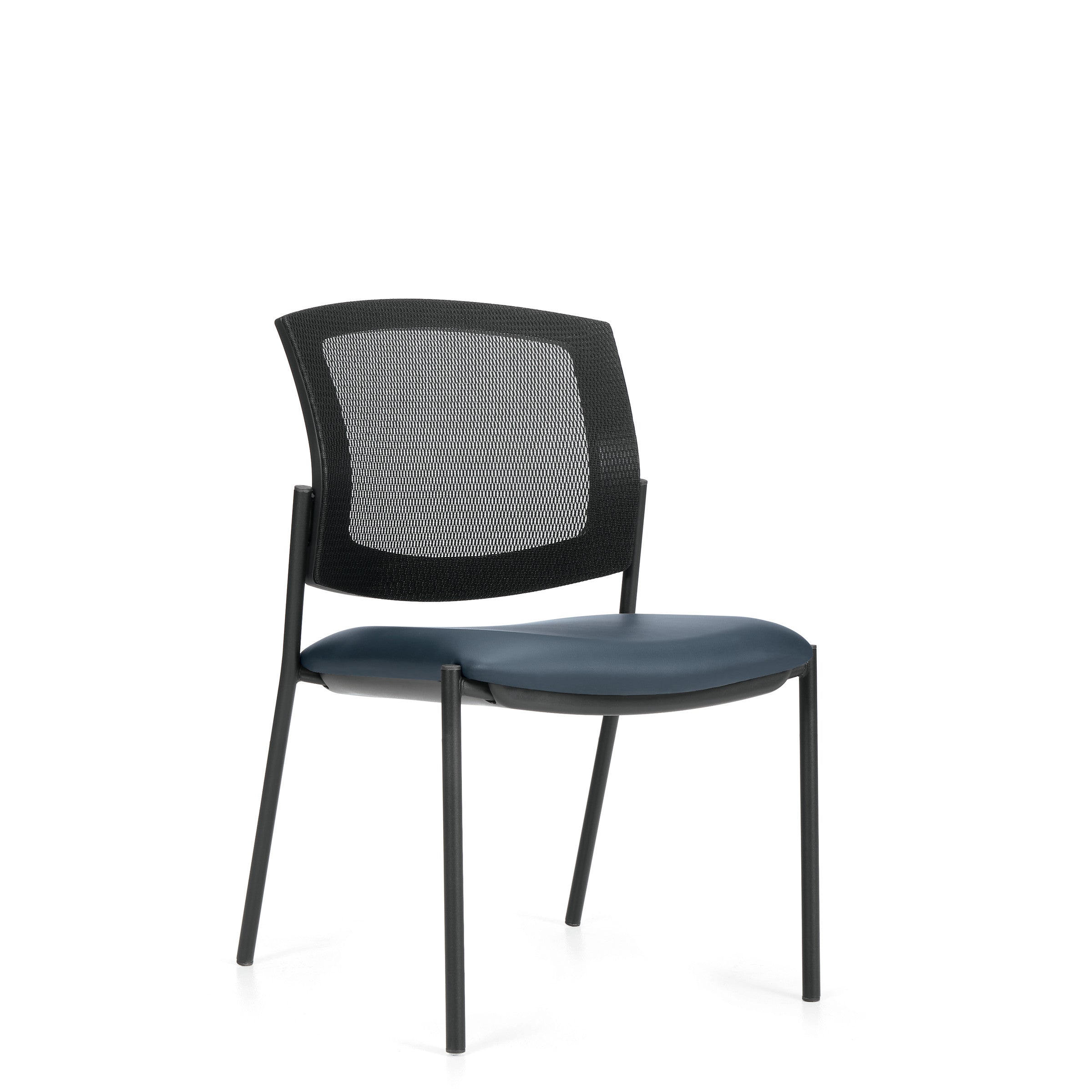 IBEX UPHOLSTERED SEAT & MESH BACK ARMLESS GUEST CHAIR - MVL2831