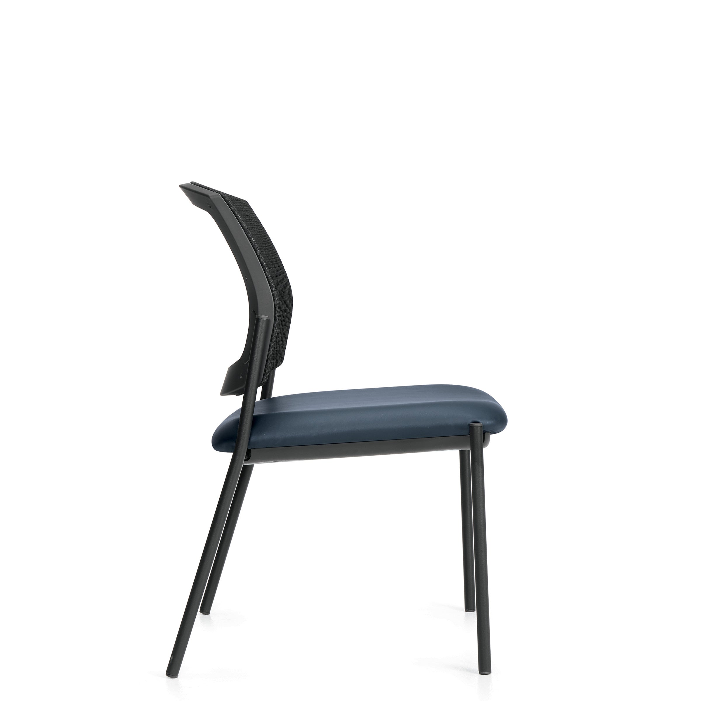 IBEX UPHOLSTERED SEAT & MESH BACK ARMLESS GUEST CHAIR - MVL2831
