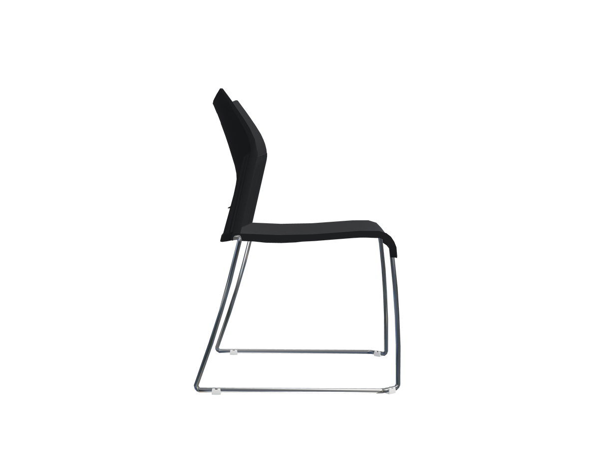 Global Duet 6621 Armless Stacking Chair – Black