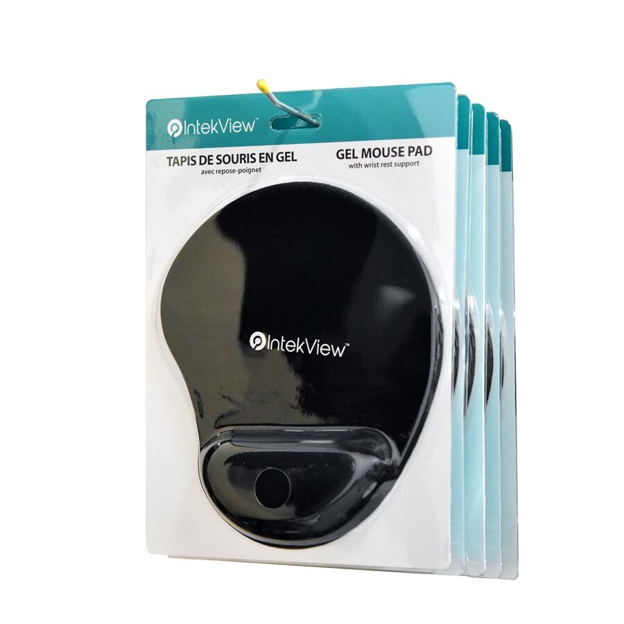 Rounded Gel wrist Mouse pad Black