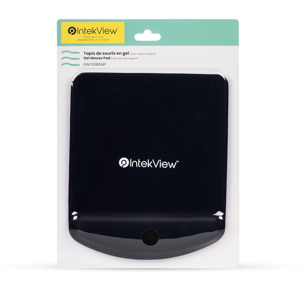 Rectangle Gel wrist Mouse pad Black 180g