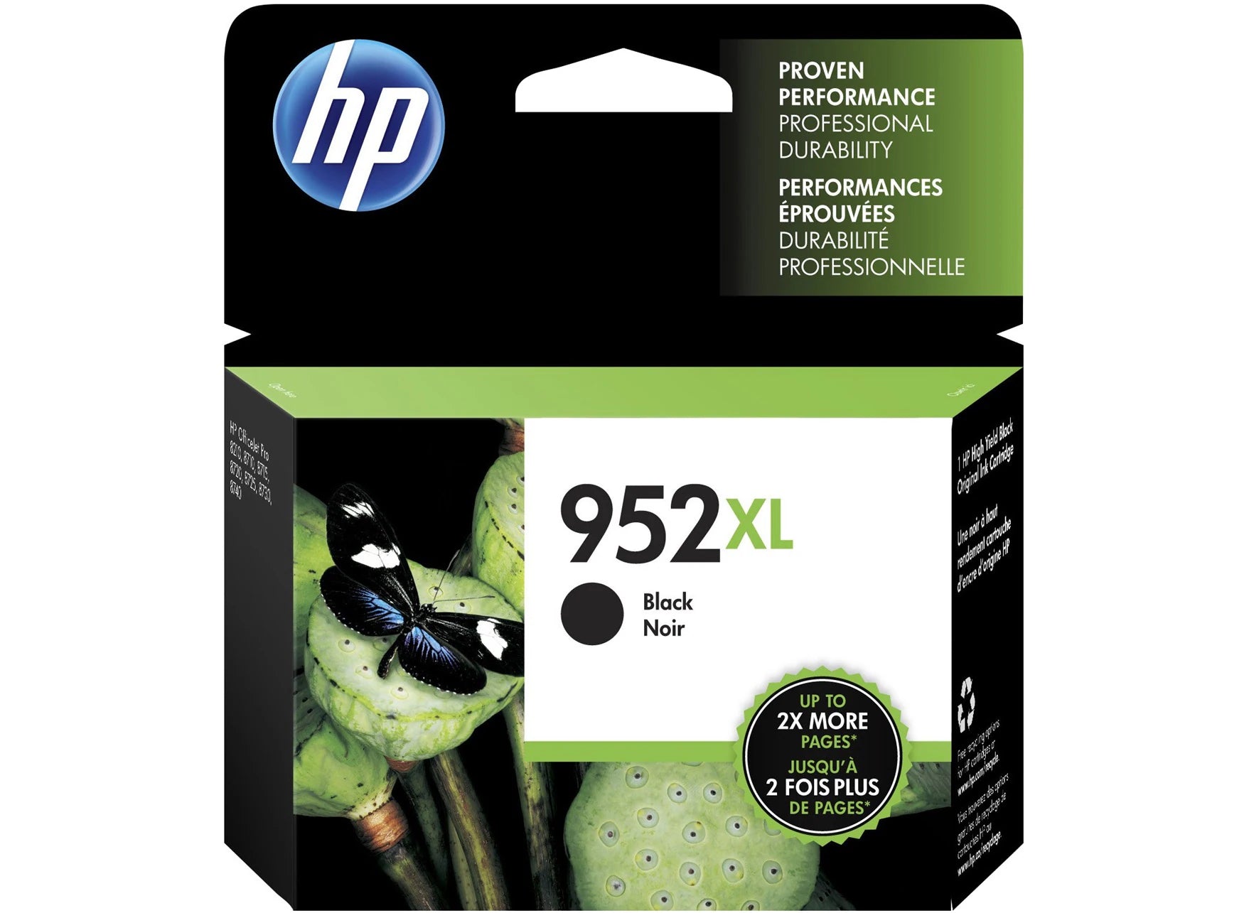 HP 952XL Black Inkjet Cartridge F6U19AN140