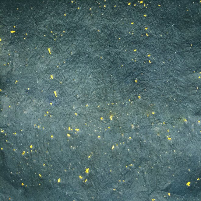 Handmade Mulberry Paper 18 x 24 in - Blue with Gold Flake