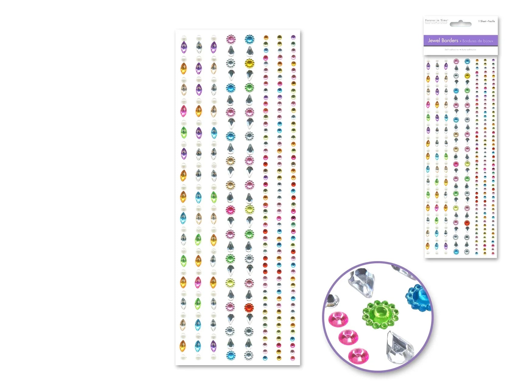 Raining Gems Adhesive Gem Borders