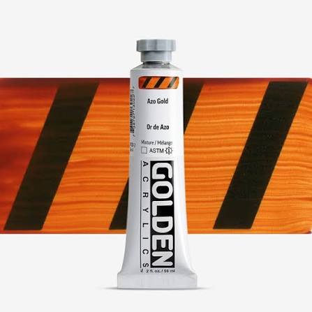 Heavy Body Acrylic Paint - Azo Gold, 2 oz